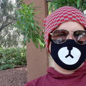 LOT of 3 Cute Bear Face Dust / Face Masks. Rewash